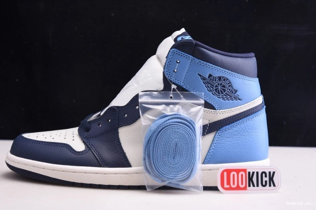One Kick Retro Air 1 High Jordan Obsidian OG 555088-140 0806